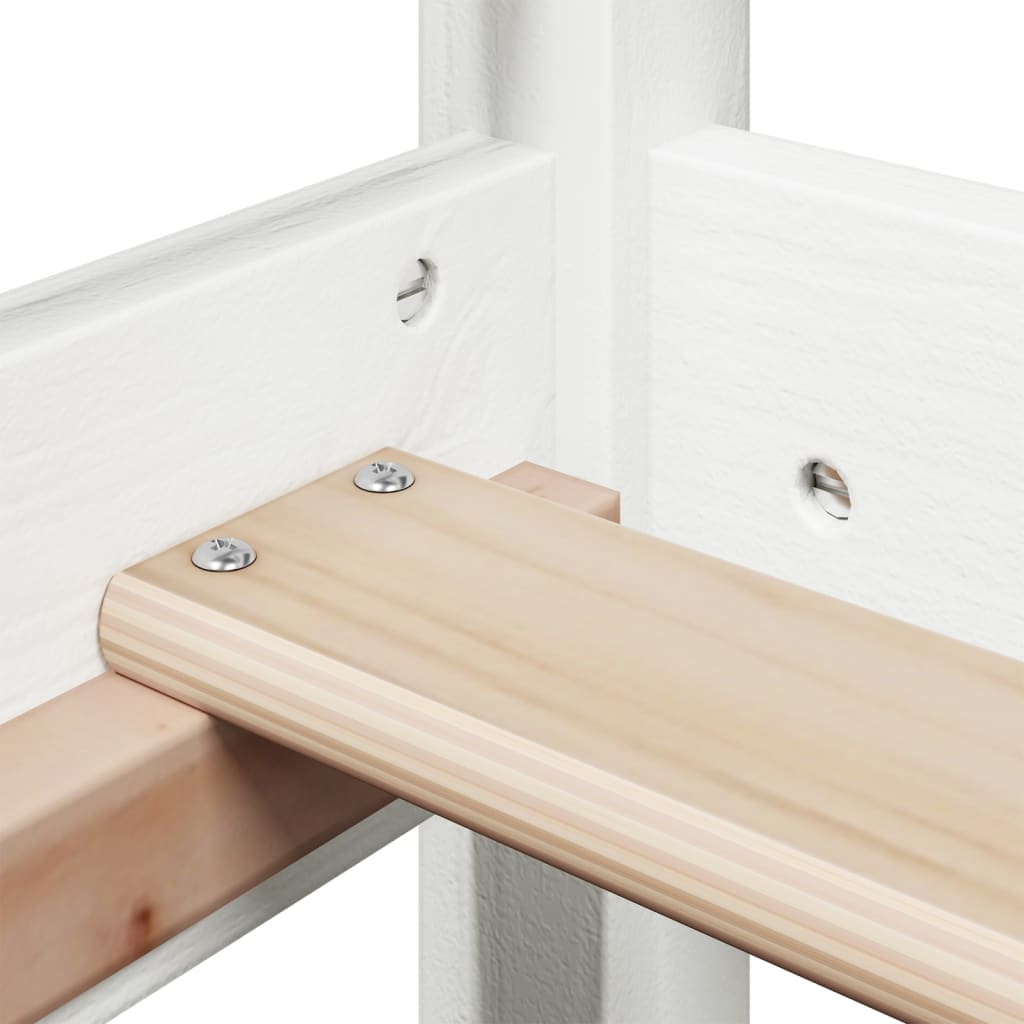 Bed Frame White 75x190 cm Small Single Solid Wood Pine